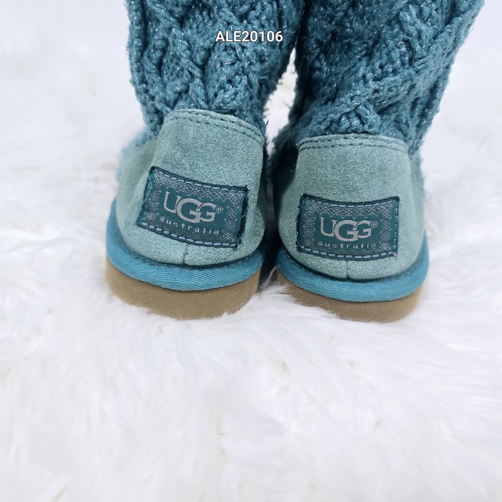 UGG style knit boots Classic Cardy model Turquoise Color Sz.6 - Picture 15 of 17